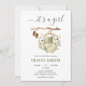 Invitation C'est un Baby shower de vêtements pour filles Boho (Devant)