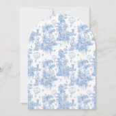 Invitation C'est un Baby shower Elegant Blue Toile Garçon Saf (Dos)