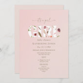 Invitation C'est un Baby shower Fille Blush (Devant / Derrière)