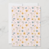 Invitation C'est un baby shower floral couleur rose fille (Dos)