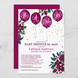 Invitation C'est un Baby shower floral de ballons de Parties
