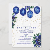 Invitation C'est un Baby shower floral de ballons de Parties (Devant)