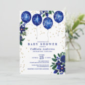 Invitation C'est un Baby shower floral de ballons de Parties (Debout devant)
