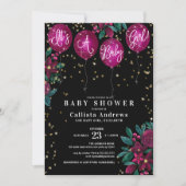 Invitation C'est un Baby shower floral de ballons de Parties  (Devant)