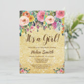 Invitation C'est un baby shower floral de parties (Debout devant)