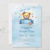 Invitation C'est un baby shower garçon (Devant)