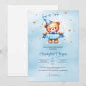 Invitation C'est un baby shower garçon (Devant / Derrière)
