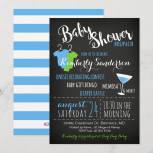Invitation C'est un Baby shower garçon Brunch Party Invitatio