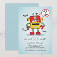 C'est un Baby shower robotique pour garçon