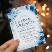 C'est un Baby shower Rose bleu garçon Brunch