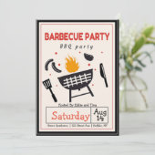 Invitation C'est un barbecue (Debout devant)