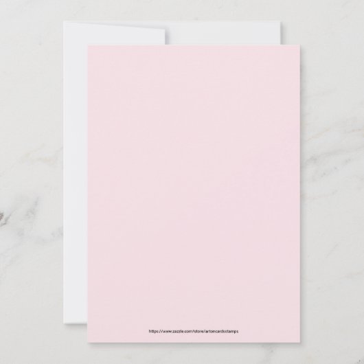 Invitation C'est un bébé à fleurs fille (Dos)