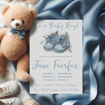 C'est un bébé garçon ! Baby shower Blue Baby Shoes