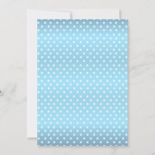 Invitation C'est un bébé garçon | Bébé bleu mignon (Dos)