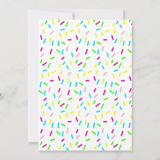 Invitation C'est un bébé Sprinkle Douche Arc-en-ciel Sprinkle (Dos)