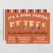Invitation C'est un Boba Partea ! Fête d'anniversaire pour en (Devant / Derrière)