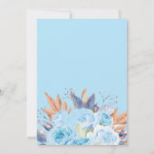 Invitation C'est un Boy Blue Botanical Boy Baby shower (Dos)