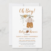 Invitation C'est un Boy Boho Football Baby shower d'aquarelle (Devant)