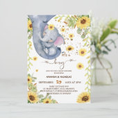 Invitation C'est un Boy Boho Greenery Baby shower mignon (Debout devant)