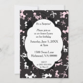 Invitation C'est un caniche surprenant à thème Anniversaire (Devant)