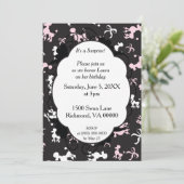 Invitation C'est un caniche surprenant à thème Anniversaire (Debout devant)