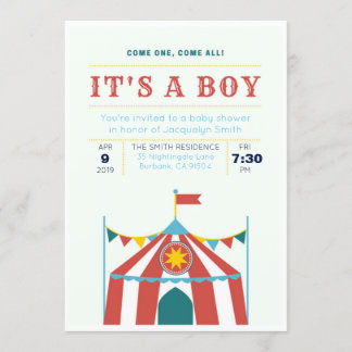 Invitation C'est un cirque d'invitation pour Baby showers