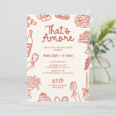 Invitation C'est un dîner de répétition illustré plus rouge (Debout devant)