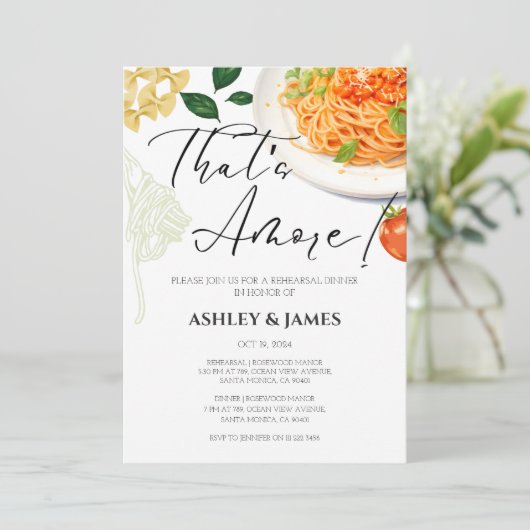 Invitation C'est un dîner de répétition italien Décontracté p (Debout devant)