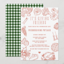 C'est un dîner Potluck de Friendsgiving décontract