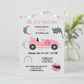 Invitation C'est un Fast One Festive Pink Race Car anniversai (Debout devant)
