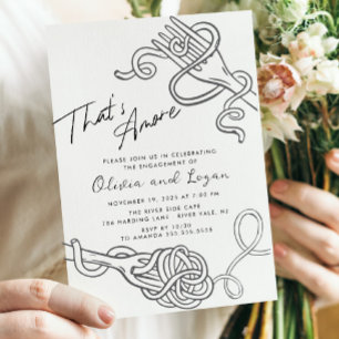 Invitation C'est un Fiançailles de pâtes plus amusant