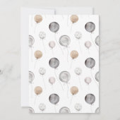 Invitation C'est un Garçon avec Baby shower Ours et Ballons e (Dos)