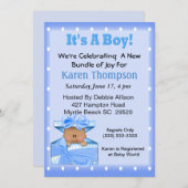Invitation C'est un garçon Baby shower afro-américain (Devant / Derrière)