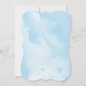Invitation C'est un garçon baby shower d'aquarelle bleu et or (Dos)
