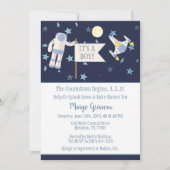 Invitation C'est un garçon ! Baby shower du compte à rebours (Devant)