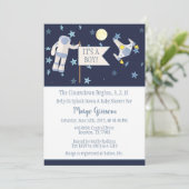 Invitation C'est un garçon ! Baby shower du compte à rebours (Debout devant)