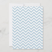 Invitation C'est un garçon - Baby shower gris, turquoise et b (Dos)