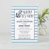 Invitation C'est un garçon ! Baby shower nautique (Debout devant)