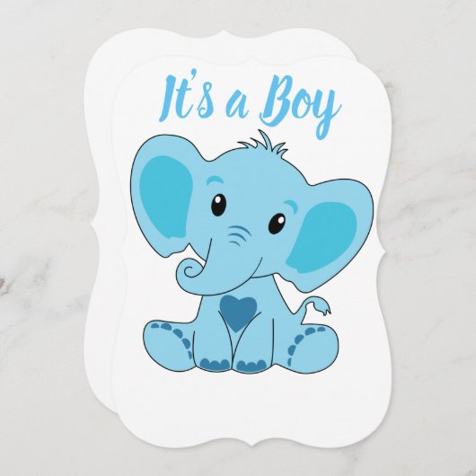 Invitation C'est un garçon, bébé, Grossesse, Faire-part, (Devant / Derrière)