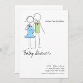 Invitation C'est un garçon, Coed Baby Shower Invitations, 5x7 (Devant / Derrière)
