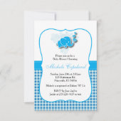 Invitation C'est un garçon| Éléphant de bébé (Devant)