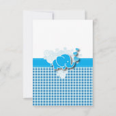 Invitation C'est un garçon| Éléphant de bébé (Dos)