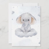 Invitation C'est un garçon éléphant mignon shower pour bébé (Dos)