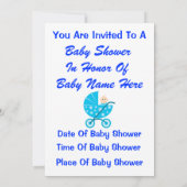 Invitation C'est un garçon : Enregistrer L'Invitation Du Baby (Dos)