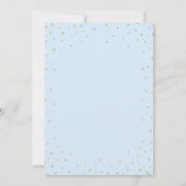 Invitation C'est un garçon Fancy Gold Stars Blue Baby Boy Sho (Dos)