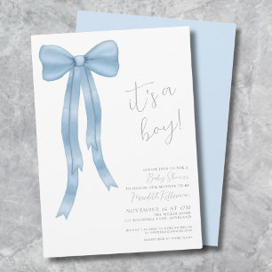 Invitation C'est un garçon, fête prénatale pour bébé arc-en-c