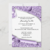 Invitation C'est un garçon fille photo violet Parties scintil (Dos)