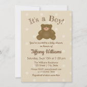 Invitation C'est un garçon mignon Teddy Bear Baby shower Invi (Devant)