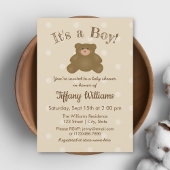 Invitation C'est un garçon mignon Teddy Bear Baby shower Invi