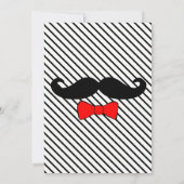 Invitation C'est un garçon Mustache et Baby shower Red Bowtie (Dos)